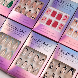 <span class=keywords><strong>Faux</strong></span> <span class=keywords><strong>Ongles</strong></span> Acryliques Sur Mesure 24 Pièces en Gros, Emballage Gravé au Laser, Longues Pointes Carrées en ABS, à Presser pour Doigts - Product Image 6