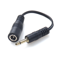 Câble d'extension coaxial stéréo avec prise femelle DC5.5*2.1mm vers prise mono mâle 3.5mm plaquée or, gaine en PVC, pour haut-parleur et équipement audio