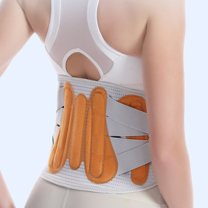 Ceinture de soutien lombaire extra large en aluminium à 3 plaques, respirante, pour hernie discale, soulagement de la douleur, avec Velcro et sangles en X, 70-155 cm - Product Image 2