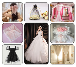 <span class=keywords><strong>Tissu</strong></span> organza personnalisé en polyester noir, vente directe d'usine, <span class=keywords><strong>pas</strong></span> <span class=keywords><strong>cher</strong></span>, robe scintillante, <span class=keywords><strong>tissu</strong></span> organza en rouleau - Product Image 6