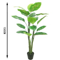 Vente en gros d'arbres artificiels en feuillage de zèbre galaxie de 150 cm, plante décorative artificielle, décoration pour la maison et le bureau