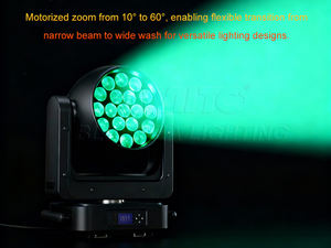 Luces LED de Lavado con Cabezal Móvil para Escenario, Iluminación para DJ, Conciertos y <span class=keywords><strong>Teatro</strong></span>, Discoteca, Concierto, <span class=keywords><strong>Teatro</strong></span>, 4 en 1, Aura Zoom, 19x25W, RGBW, 2, 1, 2 - Product Image 2