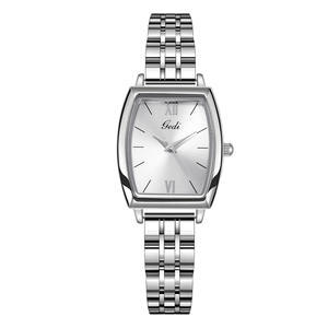 Montre élégante pour femme, niche rétro, montre-bracelet en acier inoxydable de forme tonneau, quartz - Product Image 5