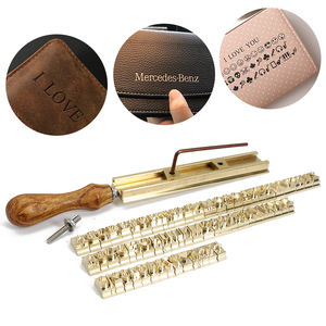 Bảng Chữ Cái Thư Số Biểu Tượng Brass Tem T-Khe Cắm Lịch Thi Đấu Chủ A-Z Captal Chữ Brass Chữ Khuôn Cho Da - Product Image 6