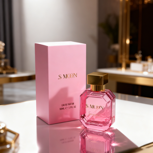 S MOON Profumo <span class=keywords><strong>Rosa</strong></span> da 50ml per Donne, Bottiglia in Vetro Raffinata con Confezione Regalo di Lusso e Borsa per lo Shopping - Product Image 3