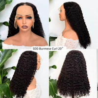 Proveedor Destacado: Peluca de Cabello Humano Rizado Birmano SDD, Densidad 250%, Peluca Frontal de Encaje 13x4 para Mujeres Negras