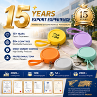 Porte-monnaie universel rond en silicone, mini étui pour écouteurs, sac de rangement portable pour câbles de données, petite pochette à bijoux pour femmes et enfants