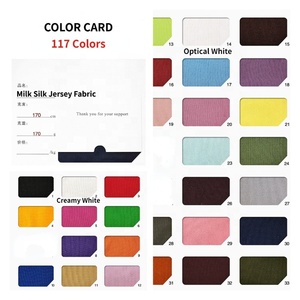 117 couleurs doux 100D <span class=keywords><strong>4</strong></span> voies simple lait soie Polyester Spandex Jersey tissu pour vêtements t-shirt - Product Image 5