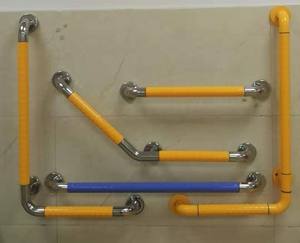 Toiletten- und Badezimmer-Handlauf aus 304 Edelstahl, Linearer Nylon-Haltegriff - Product Image 6