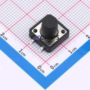 ZX-QC1212-10.0TP Tactile Switch SMD Switch Single Pole Single Throw Round Button 2.6N Vertical Mount - Product Image 1