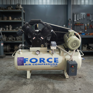 Compresor de Aire Reciprocante Estacionario de 3HP y 3 Fases con Motor y Transmisión por Correa, Pistón Industrial para Taller y Fábrica - Product Image 2