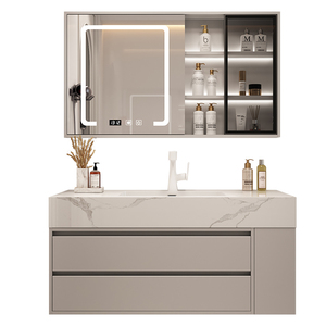 Mueble <span class=keywords><strong>de</strong></span> <span class=keywords><strong>Baño</strong></span> Flotante <span class=keywords><strong>de</strong></span> Estilo Contemporáneo con Almacenamiento Lateral, Lavabo <span class=keywords><strong>de</strong></span> <span class=keywords><strong>Vidrio</strong></span> sin Gabinete <span class=keywords><strong>para</strong></span> <span class=keywords><strong>Baño</strong></span> - Product Image 6