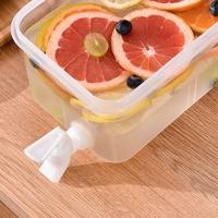 Réfrigérateur de cuisine, 1.2 l, 3,5 l, pour jus, eau froide, stockage du lait, bouilloire, pichet en plastique avec robinet