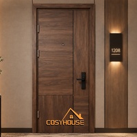 Modern Interior Wooden Door Custom Timber Door for Bedroom Apartment Villa Hotel Residential Project Manufacturer
