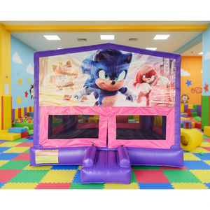 Casa de Brinco Inflable de Alta Velocidad con Diseño de Erizo, Zorro y Echidna Roja para Fiestas Infantiles y Eventos de Juego - Product Image 1