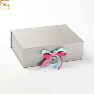 New arrivals nến thiết lập Hộp Quà Tặng satin Ribbon Bow với logo Hộp Quà Tặng Chuỗi Bow in Ribbon Hộp quà tặng băng cho bao bì