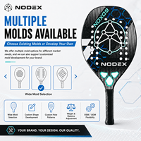 Raquette de Beach Tennis Professionnelle NODEX 2026 en Fibre de Carbone 3K avec Surface Sablée, Personnalisable avec Logo, Qualité Supérieure