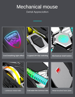 Vente directe d'usine, souris de jeu filaire USB programmable OEM RGB en métal, design optique ergonomique, adaptée aux joueurs sur PC