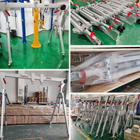 Grue portique légère en alliage d'aluminium portable 200kg 500kg 1T 2T 3T avec palan électrique, télécommande et moteur à roulettes réglable