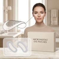 Patchs oculaires à micro-aiguilles en gros sous marque privée, sérum au collagène et peptides, patchs oculaires au collagène à micro-aiguilles