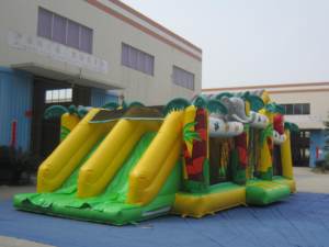 Nhảy lớn ngoài trời chơi đồ chơi Trampoline Công viên Hồ bơi thiết bị giải trí trượt bơm hơi lâu đài bouncy hồ bơi chàng trai với Slide - Product Image 6