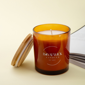 AIKUN lujo aromaterapia perfumado velas de cera de soja Flor de Pascua nueva fragancia OEM tapa de madera creativa caja de regalo de vacaciones Diwali - Product Image 4