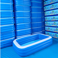 LOGO PERSONNALISÉ Piscine Gonflable Rectangulaire Gonflable Enfants Piscine Piscina pour Enfants