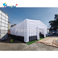 Grande tente gonflable en forme de cube avec éclairage LED, tente pour événements, mariage