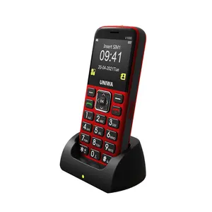 UNIWA V1000 anziani 4G cellulare pulsante grande chiamata di emergenza SOS Dock di ricarica speciale e Standby lungo