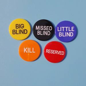 Juego de Fichas de Póker Texas Hold'em de Cinco Colores Directo de Fábrica, Ficha de Dealer, Big Blind y Big Dealer con Bandeja para Pequeños Dealers - Product Image 2