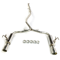 Système d'échappement Catback à double sortie 1,5 L Turbo pour Honda Civic 2016-2021 avec embout bleu