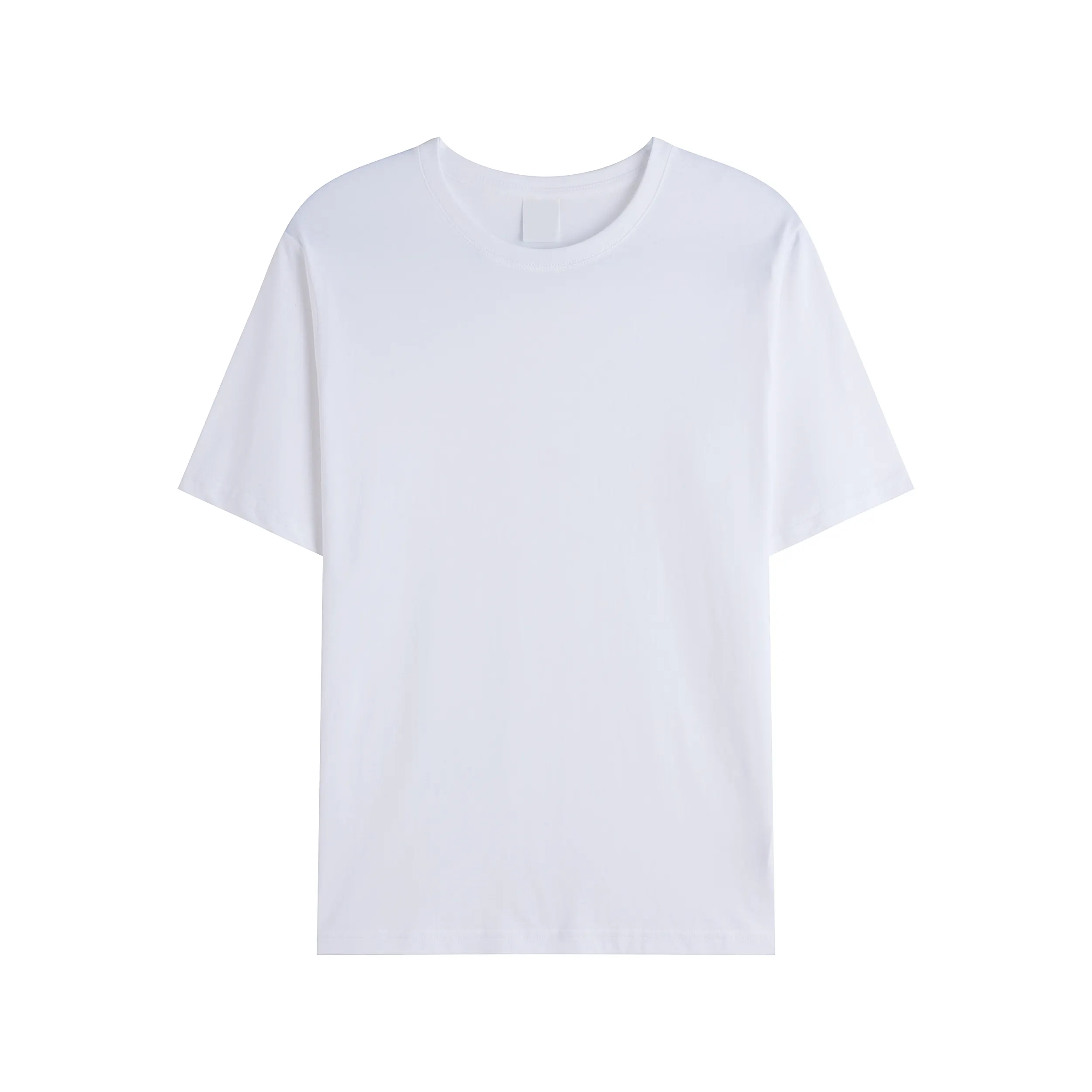 T-Shirt blanc surdimensionné pour hommes, 100% coton, avec impression personnalisée du Logo de votre marque