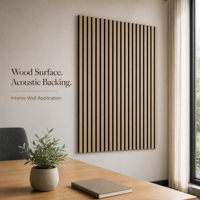 Panneaux acoustiques muraux en bois de 3 m, placage bois naturel, MDF, feutre PET, isolation phonique pour hôtel, bureau