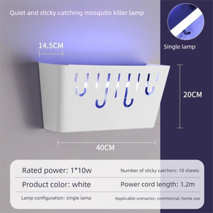 Superventas doble tubo 20W Mosquito Killer lámpara UV trampa para <span class=keywords><strong>insectos</strong></span> para mosquitos, <span class=keywords><strong>fluorescente</strong></span> UV pegajoso Mosquito Catcher - Product Image 6