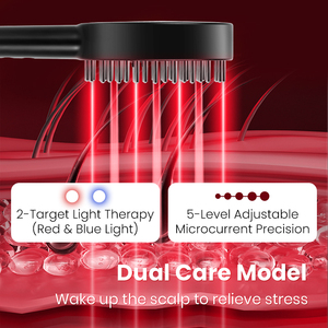 Peine Eléctrico Profesional para el Crecimiento del Cabello con Microcorriente EMS, Luz Roja y Azul, Masajeador de Cuero Cabelludo y Aplicador de Líquido para la Regeneración Capilar - Product Image 5