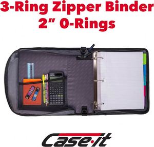 Case-it The Universal Zipper Binder - 2 4 นิ้วโอริงแบบมีแผ่นรอง - Product Image 2
