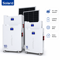 可堆叠混合式并网太阳能磷酸铁锂（LiFePO4）电池组，带WIFI/CAN智能监控功能，51V 200Ah，高效率10kWh，适用于家用电器太阳能电池组
