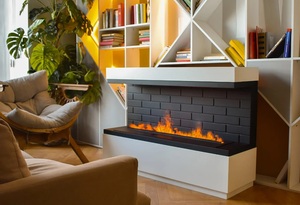 2025 Neues Modell Elektrischer Innen kamin Heißer Verkauf Rauchfreies Flammen dekor 3D-Wasserdampf-Dampf-AP-Steuerung unter dem Fernseher - Product Image 4