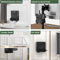 Adjustable Thin Client Mini PC VESA Mount Wall/Desk Monitor for Stand for //NUC/ Mini Small CPUs