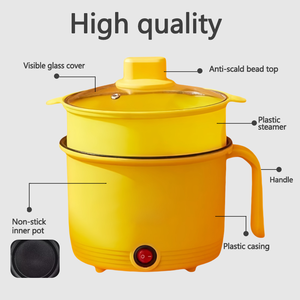 Casserole électrique haut de gamme pour 1 à 2 personnes, poêle électrique domestique 1,8 L, température réglable, grille vapeur, usage domestique - Product Image 3