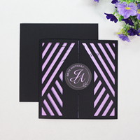 Tarjeta de Invitación Personalizada con Corte Láser, Tarjeta Interior Impresa, Etiqueta con Monograma, Programa de Fiesta de Cumpleaños, Tarjeta de Menú