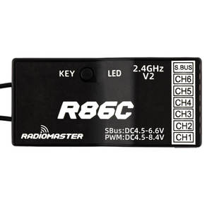 RadioMaster R86C 2.4GHz ELRS 6 <b>Channel</b> Diversity Receiver Dual Antenna High Sensitivity Stable Signal Long Distance RC RX - Product Image 3