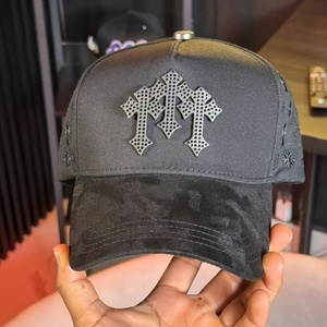 Casquette de baseball en coton tendance de style américain et européen, nouvelle collection, 6 panneaux, ajustable, broderie motif croisé, toutes saisons - Product Image 2