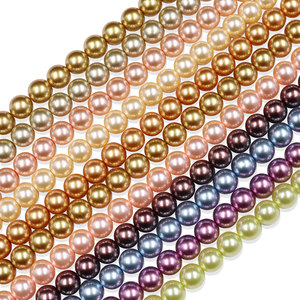 Perlas Sintéticas Redondas de Laboratorio de Grado A, 10 mm, 16 Colores, Cuentas Sueltas de Vidrio para Hacer Collares y Pulseras - Product Image 1