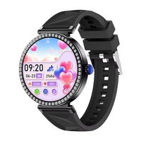 Montre connectée GPS pour femmes S16, surveillance du sommeil, réveil, écran 1,27 pouces, surveillance de la fréquence cardiaque, montre connectée pour femmes