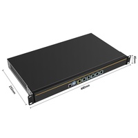 1U 机架式服务器无风扇迷你电脑 N5105 四核 6LAN 网口 Celern ESXI AES-NI POEPfsense 防火墙路由器网络系统电脑
