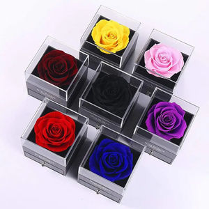 Su misura Logo elegante fiore immortale Infinity Rose con I love ye collana eterno conservato per sempre rosa con portagioie - Product Image 1