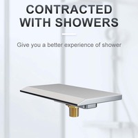 Proway Chrome Poli Hydromassage Spa Baignoire Bec En Acier Inoxydable Whirlpool Cascade pour Hôtels Blanc Acrylique Carré Inclus