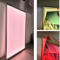 Cadre lumineux LED RVB personnalisé 16x24, 24x36, cadre noir à ouverture rapide, pour affiches, art mural rétroéclairé, cadre photo lumineux