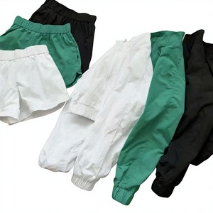 Unisex Casual Tracksuit Set Solid Color Full Sleeve Drawstring Plus Size 2 1 Lightweight Polyester Shorts Jacket Winter Wear - Product Image 4
